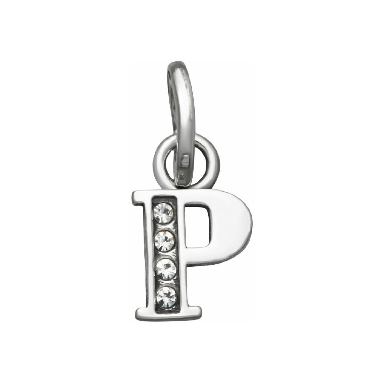 Charm Giovanni Raspini Mini argento con lettera P e zirconi MISURA UNICA