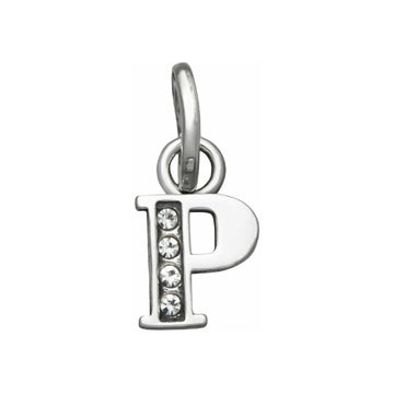 Charm Giovanni Raspini Mini argento con lettera P e zirconi MISURA UNICA