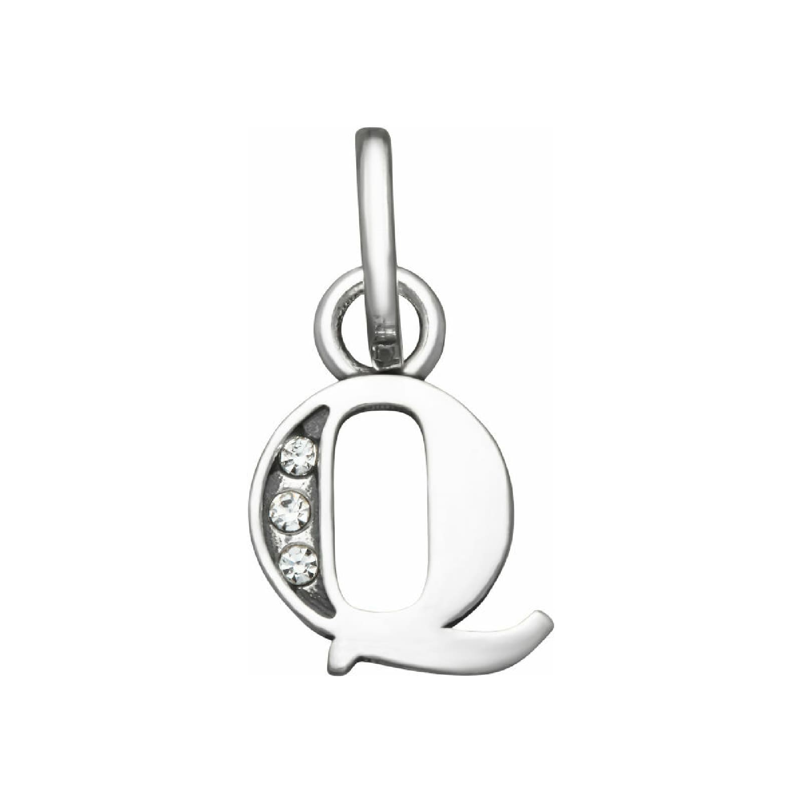 Charm Giovanni Raspini Mini argento con lettera Q e zirconi MISURA UNICA
