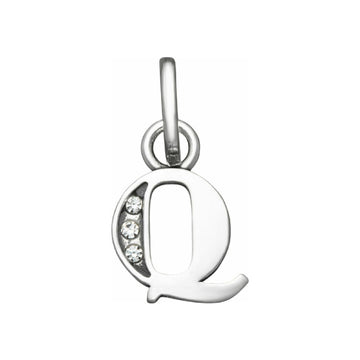 Charm Giovanni Raspini Mini argento con lettera Q e zirconi MISURA UNICA