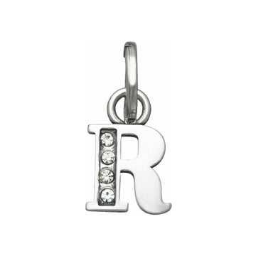 Charm Giovanni Raspini Mini argento con lettera R e zirconi MISURA UNICA