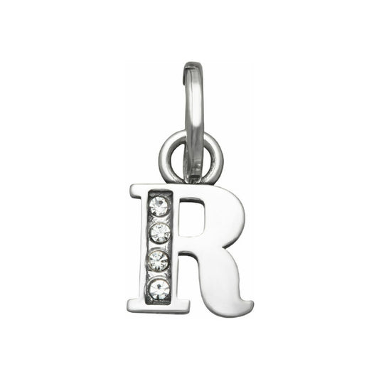 Charm Giovanni Raspini Mini argento con lettera R e zirconi MISURA UNICA