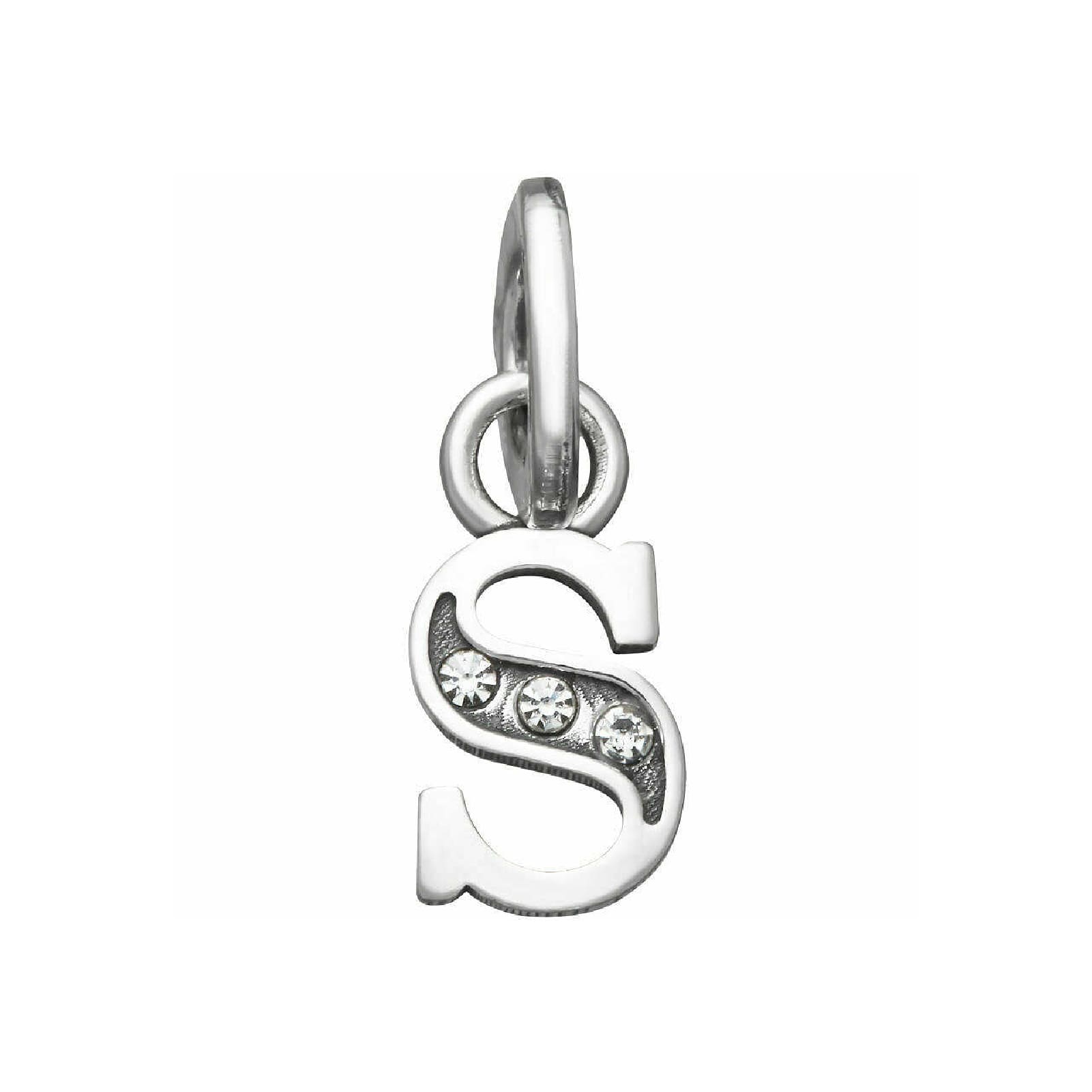 Charm Giovanni Raspini Mini argento con lettera S e zirconi MISURA UNICA