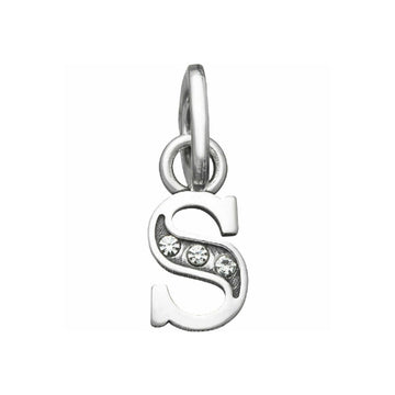 Charm Giovanni Raspini Mini argento con lettera S e zirconi MISURA UNICA