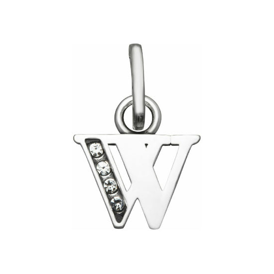 Charm Giovanni Raspini Mini argento con lettera W e zirconi MISURA UNICA