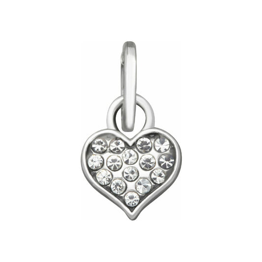 Charm Giovanni Raspini Mini in argento con cuore e zirconi MISURA UNICA