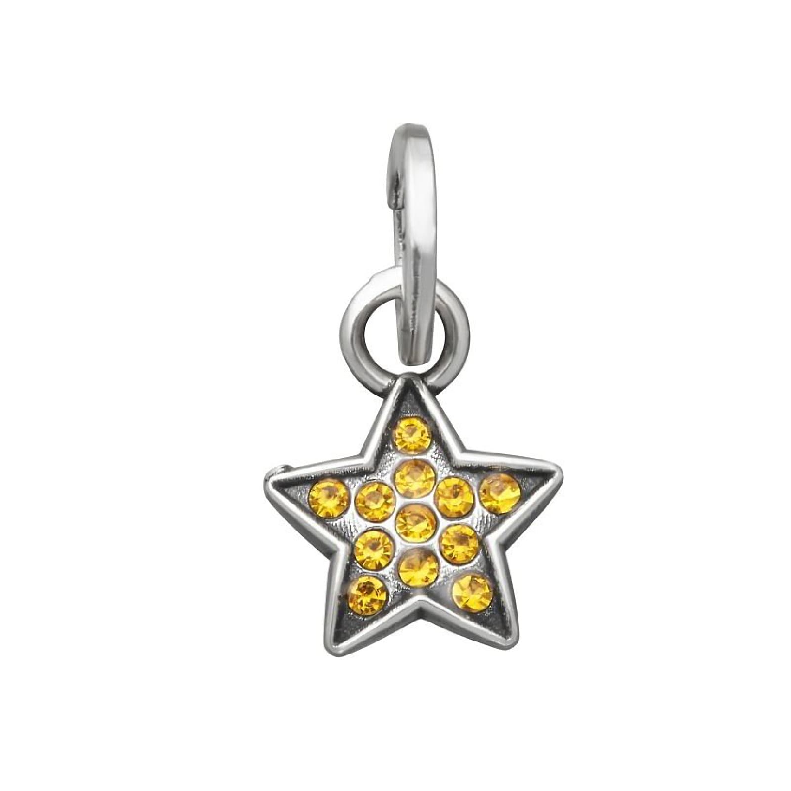 Charm Giovanni Raspini Mini argento con stella zirconi gialli MISURA UNICA