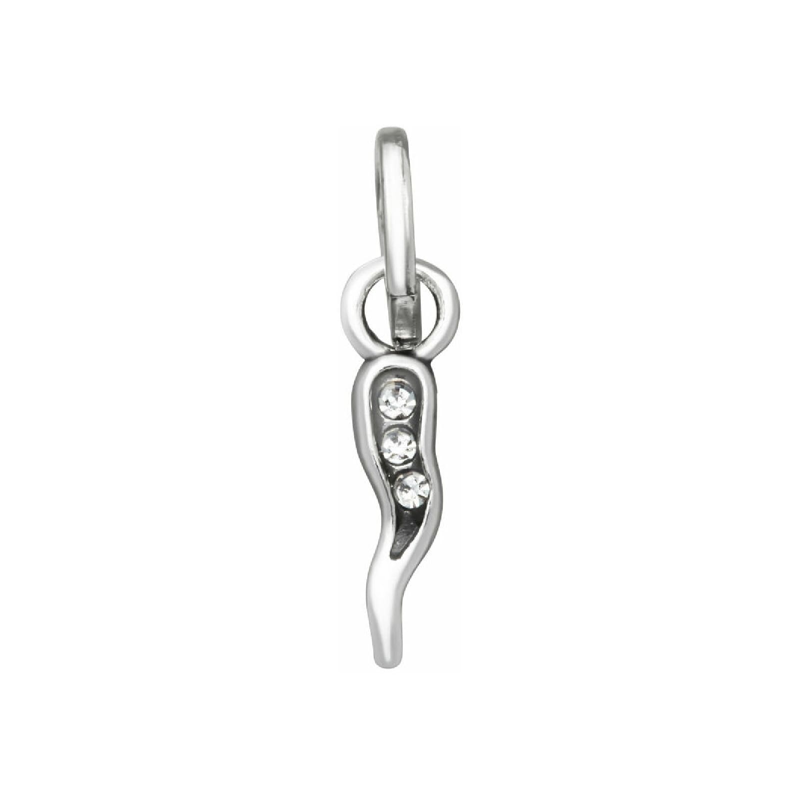 Charm Giovanni Raspini Mini in argento con cornino di zirconi MISURA UNICA
