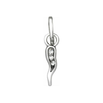 Charm Giovanni Raspini Mini in argento con cornino di zirconi MISURA UNICA