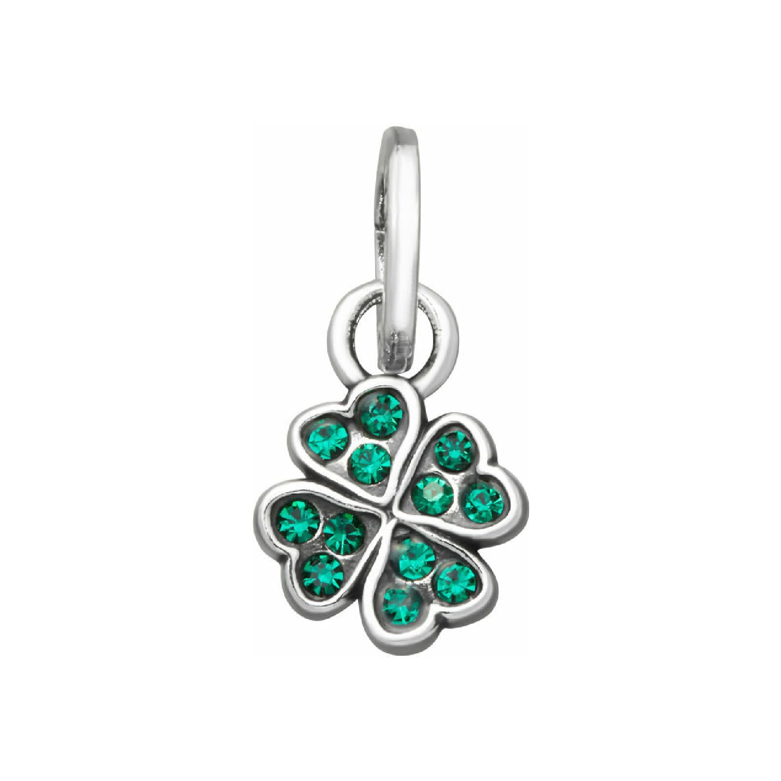 Charm Giovanni Raspini Mini in argento con quadrifoglio verde MISURA UNICA