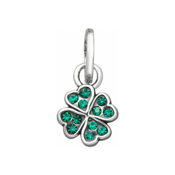 Charm Giovanni Raspini Mini in argento con quadrifoglio verde MISURA UNICA