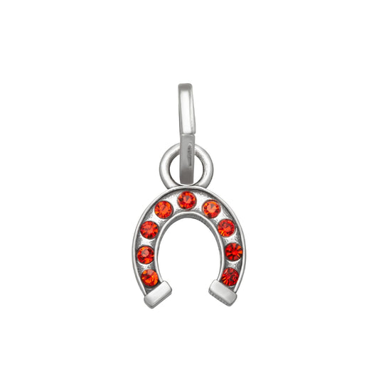 Charm Giovanni Raspini Mini in argento e ferro di cavallo rosso MISURA UNICA