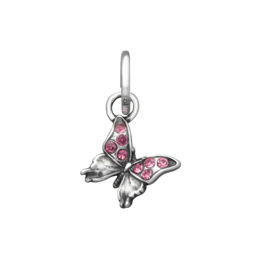 Charm Giovanni Raspini Mini in argento con farfalla rosa MISURA UNICA