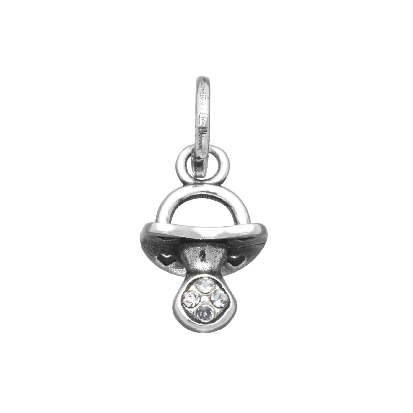 Charm Giovanni Raspini Mini in argento e zirconi con ciuccio MISURA UNICA