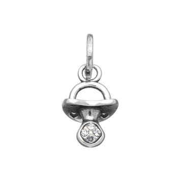 Charm Giovanni Raspini Mini in argento e zirconi con ciuccio MISURA UNICA