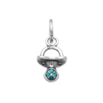 Charm Giovanni Raspini Mini in argento con ciuccio azzurro MISURA UNICA