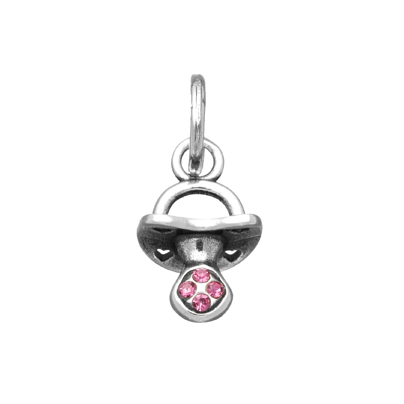 Charm Giovanni Raspini Mini in argento con ciuccio rosa MISURA UNICA
