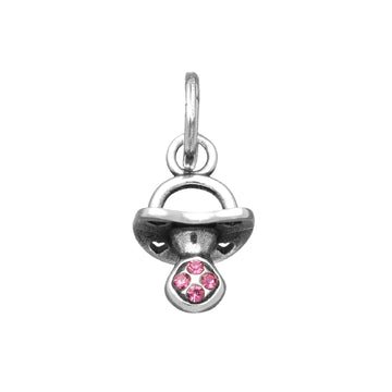Charm Giovanni Raspini Mini in argento con ciuccio rosa MISURA UNICA