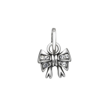 Charm Giovanni Raspini Mini in argento e zirconi con fiocco MISURA UNICA