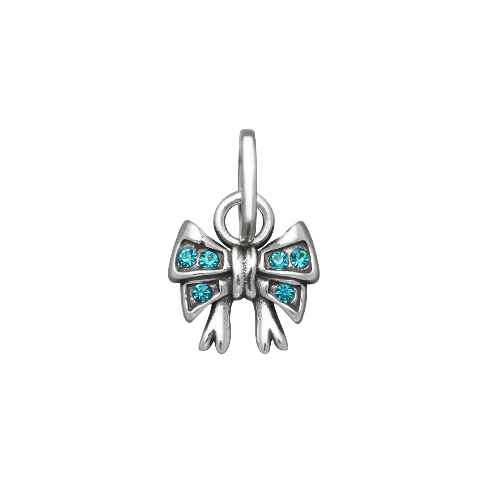 Charm Giovanni Raspini Mini in argento con fiocco azzurro MISURA UNICA