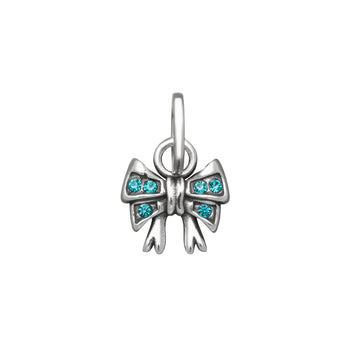 Charm Giovanni Raspini Mini in argento con fiocco azzurro MISURA UNICA