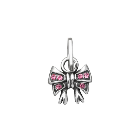Charm Giovanni Raspini Mini in argento con fiocco rosa MISURA UNICA