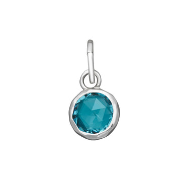 Charm Giovanni Raspini Mini in argento con zircone azzurro MISURA UNICA
