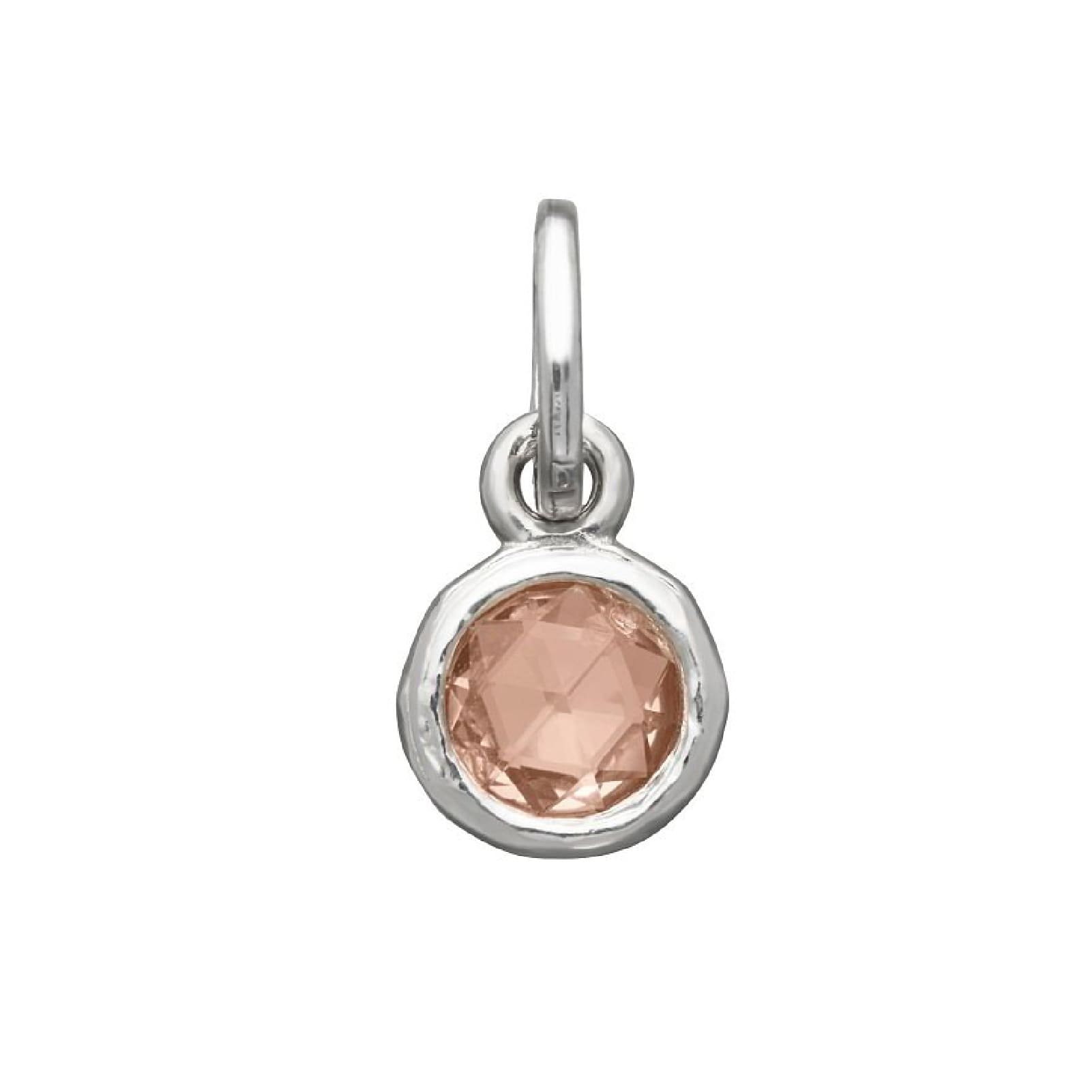 Charm Giovanni Raspini Mini in argento con zircone rosa cipria MISURA UNICA