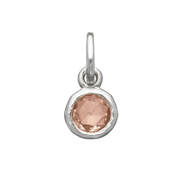 Charm Giovanni Raspini Mini in argento con zircone rosa cipria MISURA UNICA