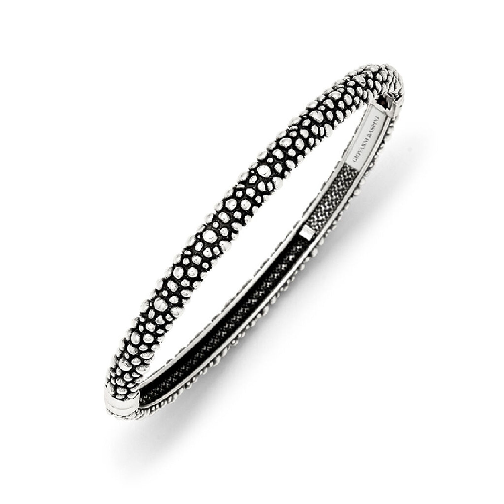 Bracciale rigido Giovanni Raspini in argento e decoro Perlage Rigido