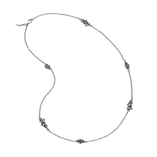 Collana lunga donna Giovanni Raspini in argento con coralli MISURA UNICA
