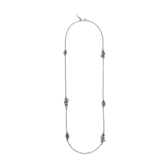 Collana lunga donna Giovanni Raspini in argento con coralli MISURA UNICA
