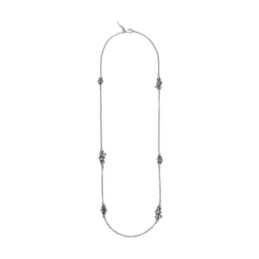 Collana lunga donna Giovanni Raspini in argento con coralli MISURA UNICA