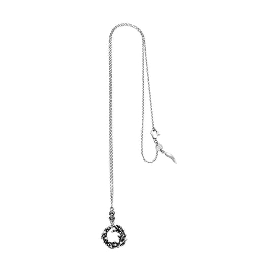 Collana lunga Giovanni Raspini in argento ciondolo coralli MISURA UNICA