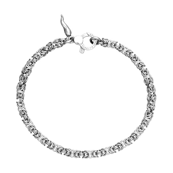 Bracciale donna Giovanni Raspini argento catena bizantina 19 cm