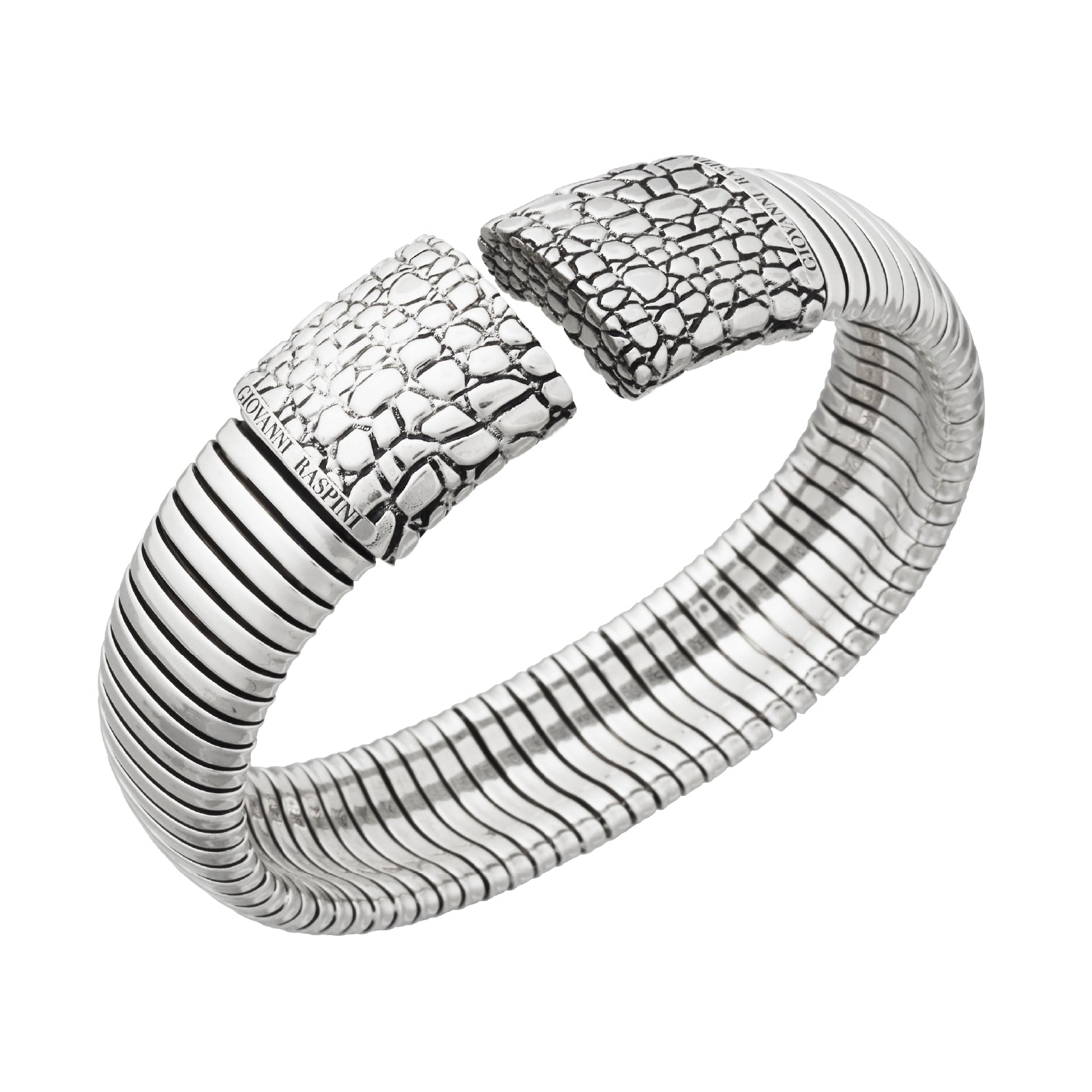 Bracciale Giovanni Raspini in argento e decoro coccodrillo