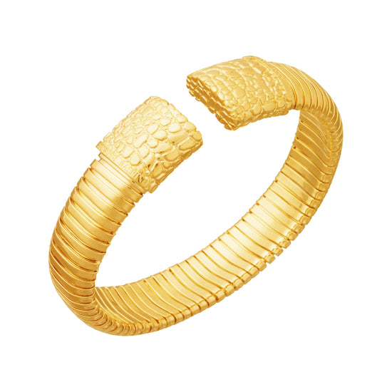 Bracciale Giovanni Raspini argento oro texture coccodrillo