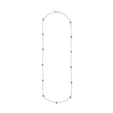 Collana lunga Giovanni Raspini in argento con margherite