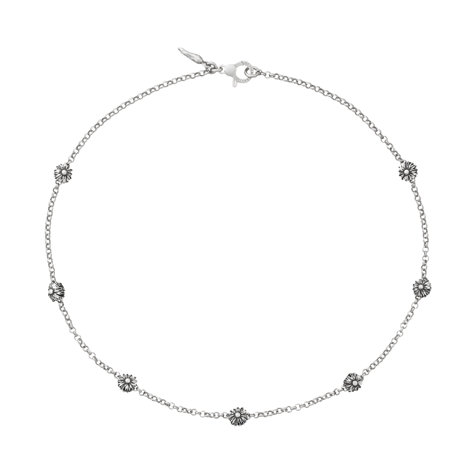 Collana Giovanni Raspini in argento rodio con margherite