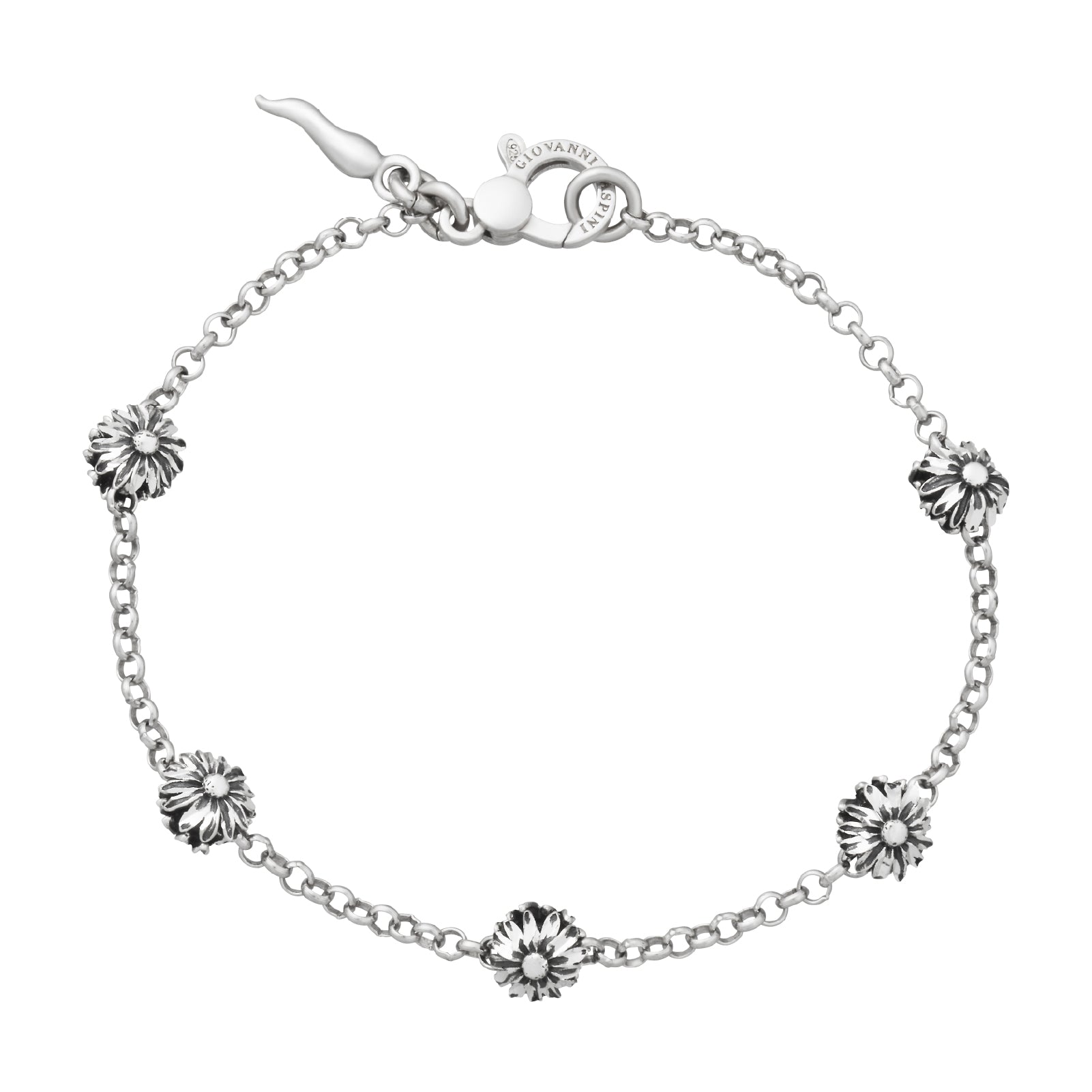 Bracciale Giovanni Raspini in argento con margherite