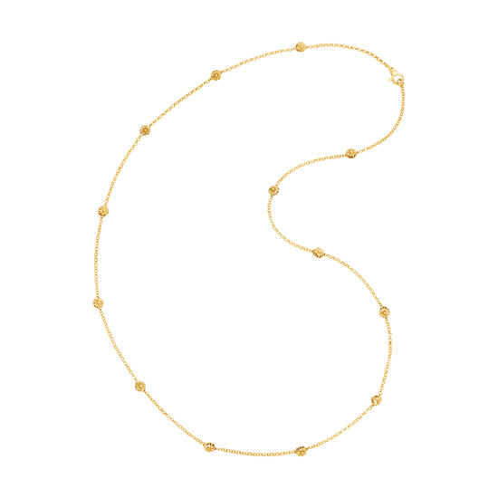 Collana lunga Giovanni Raspini argento dorato margherite