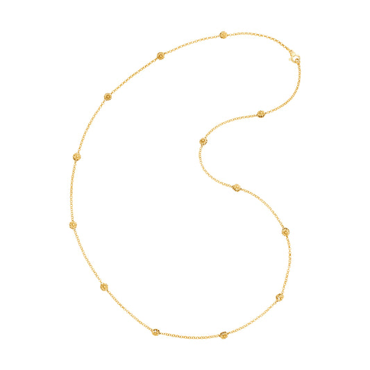 Collana lunga Giovanni Raspini argento dorato margherite