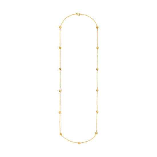 Collana lunga Giovanni Raspini argento dorato margherite