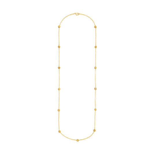 Collana lunga Giovanni Raspini argento dorato margherite