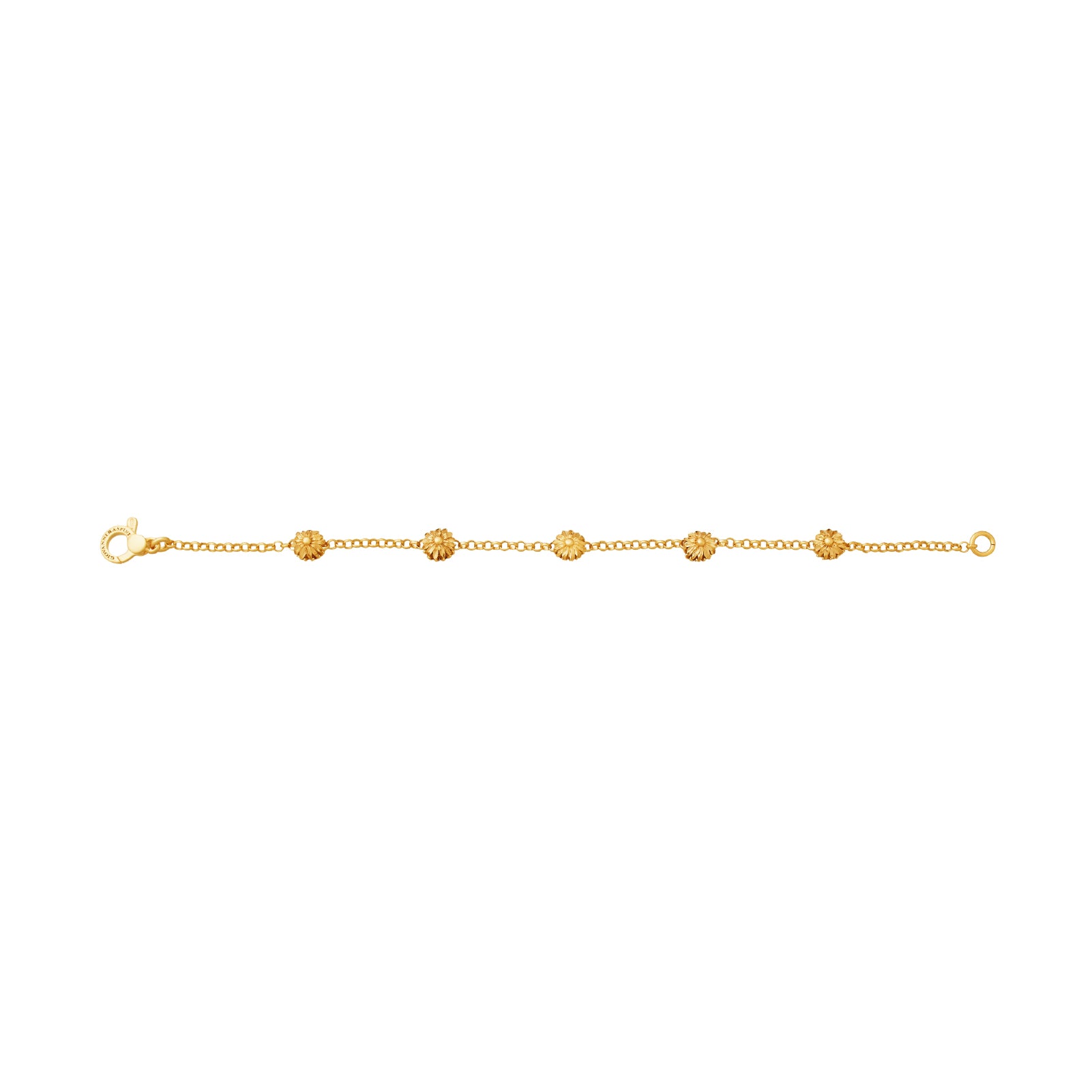 Bracciale Giovanni Raspini in argento dorato margherite