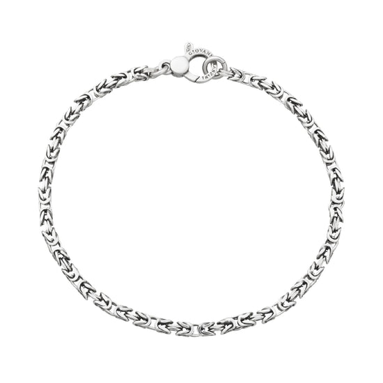 Bracciale uomo Giovanni Raspini catena bizantina quadra mini 19 cm