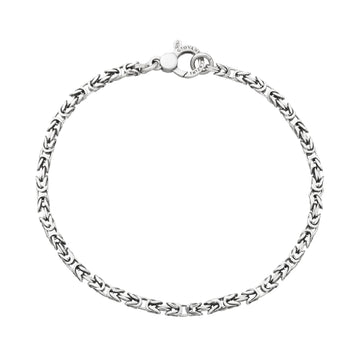 Bracciale uomo Giovanni Raspini catena bizantina quadra mini 19 cm