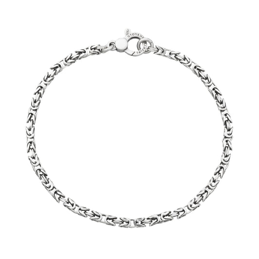 Bracciale uomo Giovanni Raspini catena bizantina quadra mini 19 cm