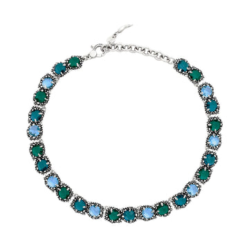Collana Giovanni Raspini blue ivy con cristalli colorati MISURA UNICA