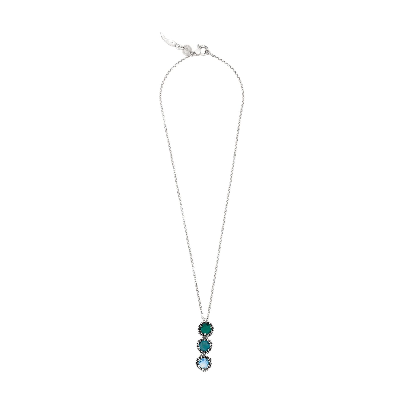 Collana Giovanni Raspini argento con pendente cascata blue ivy MISURA UNICA